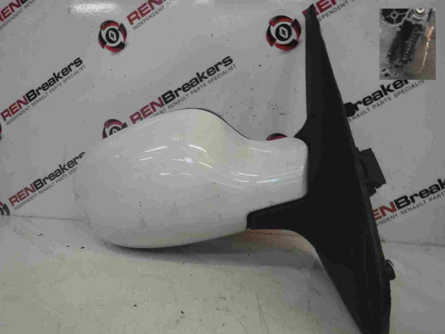 Renault Clio MK2 2001-2006 Drivers OS Wing Mirror White OV369