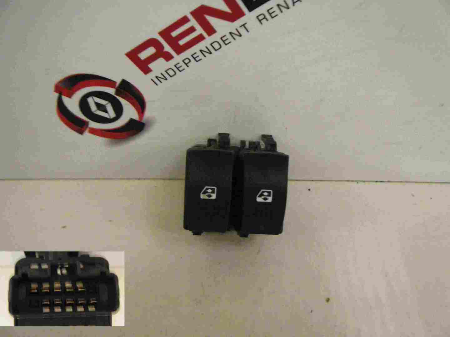 Renault Clio MK2 2001-2006 Drivers OSF Front Electric Window Switch Dual