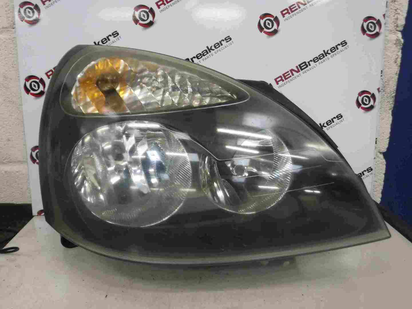 Renault Clio MK2 2001-2006 Drivers OSF Front Headlight Black Backing 7701054064