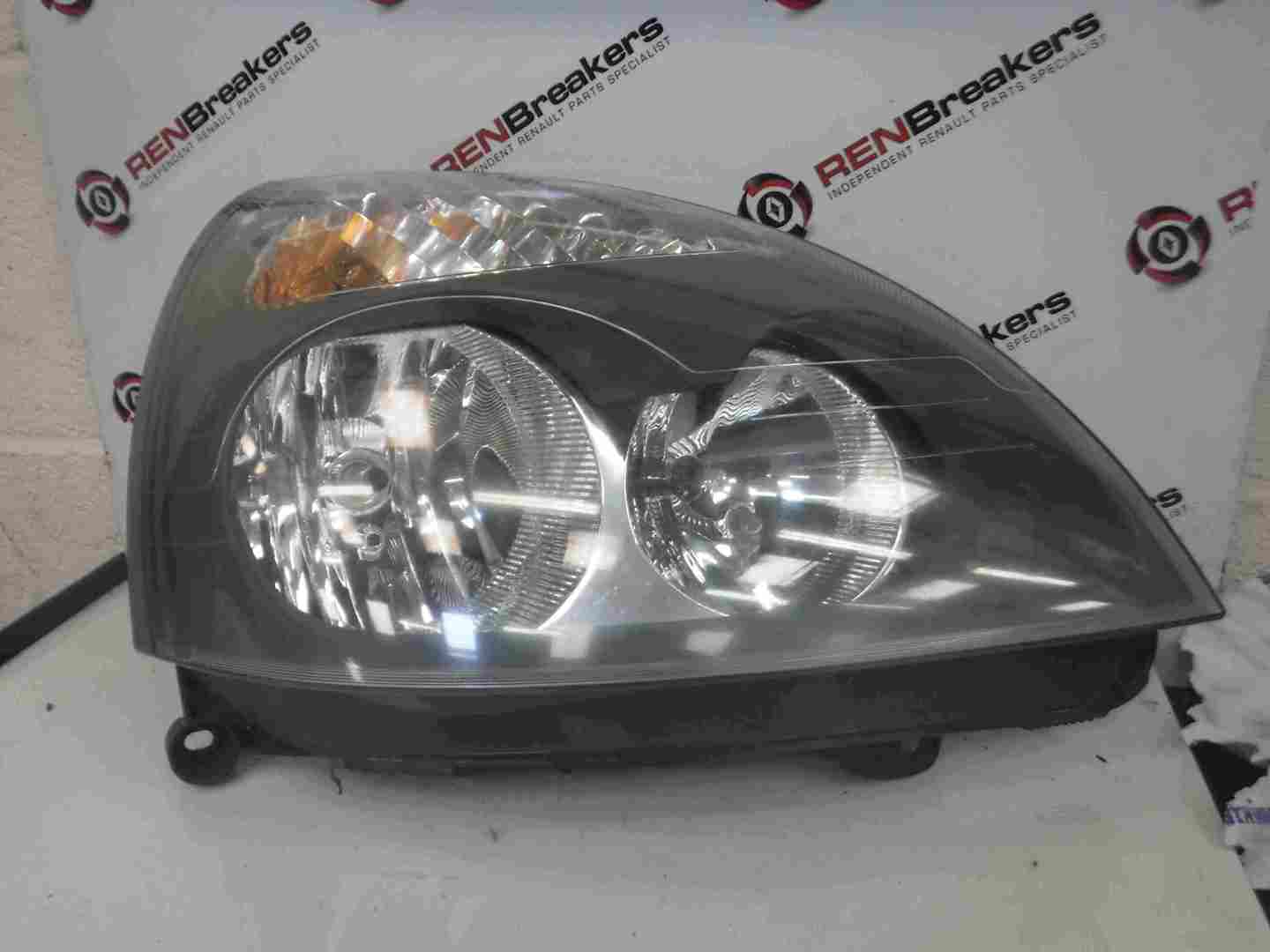 Renault Clio MK2 2001-2006 Drivers OSF Front Headlight Grey Backing 7701057659
