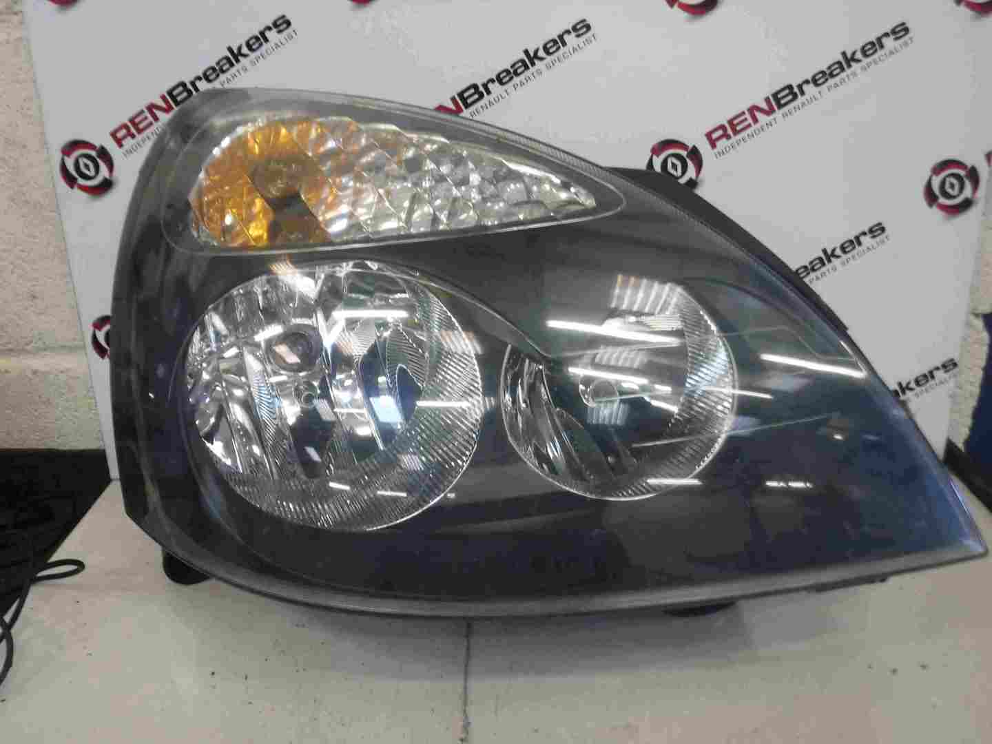 Renault Clio MK2 2001-2006 Drivers OSF Front Headlight Lens Lamp Black Backing