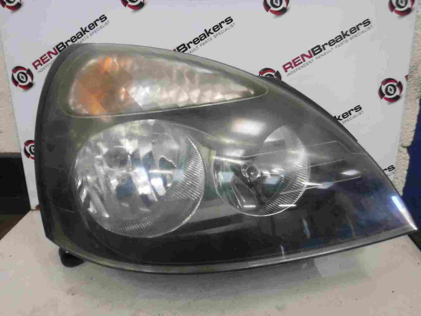Renault Clio MK2 2001-2006 Drivers OSF Headlight Lens Cloudy Black Backing