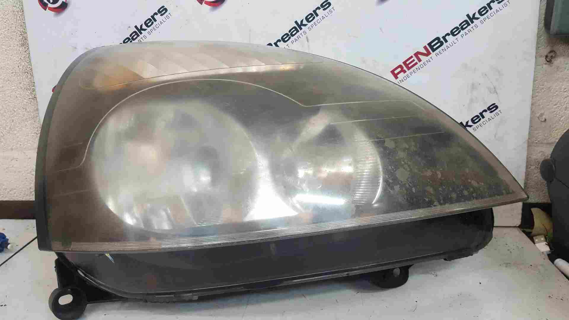 Thumb 6 Renault Clio MK2 2001-2006 Drivers OSF OS Headlight Lens Cloudy Black Backing