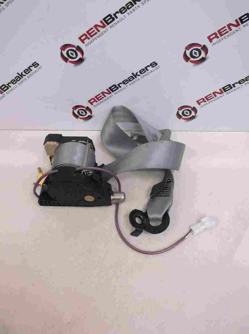 Renault Clio MK2 2001-2006 Drivers OSR Rear Seat Belt Silver Pretensioner