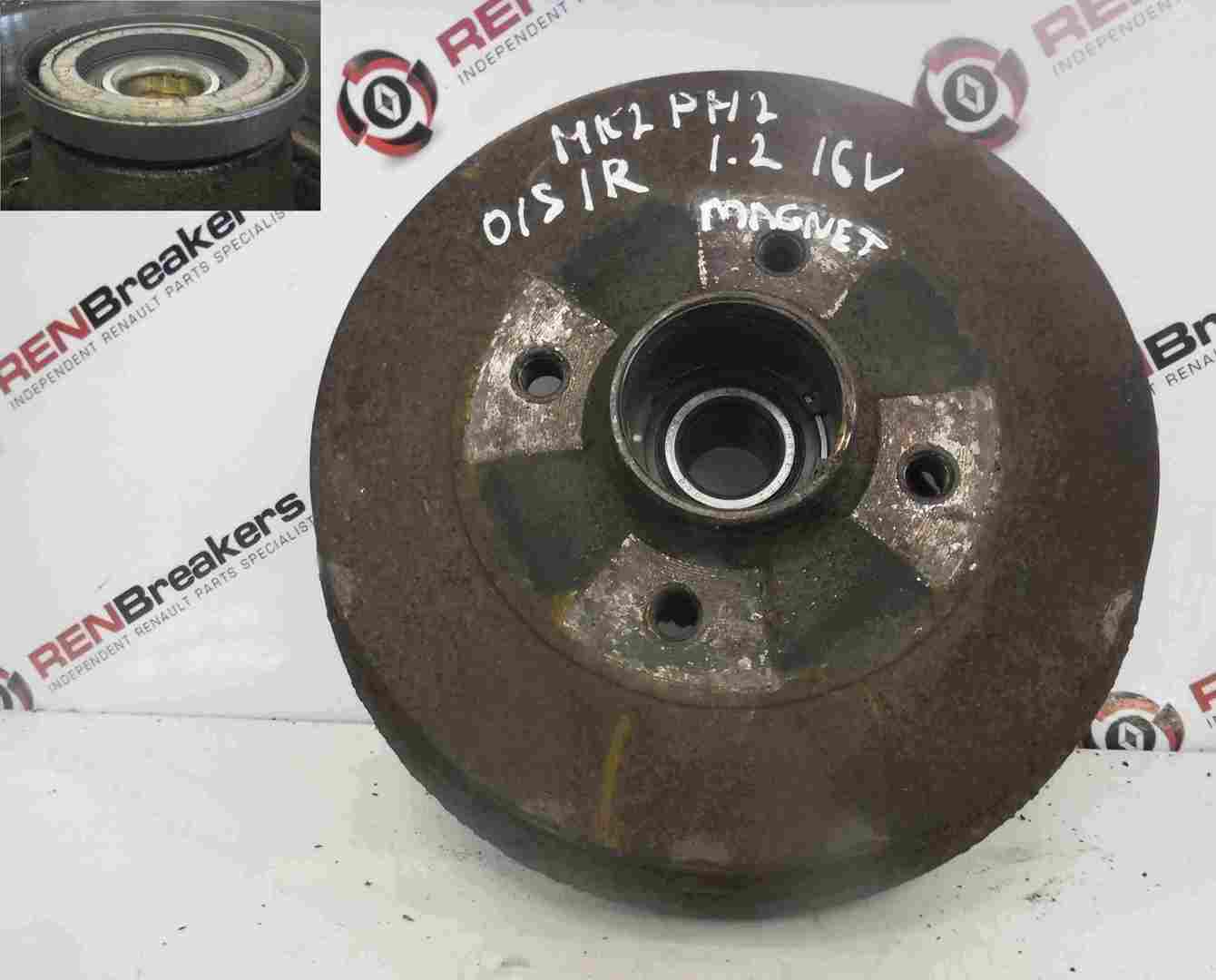Renault Clio MK2 2001-2006 Drivers OSR Rear Wheel Drum Bearing Magnetic