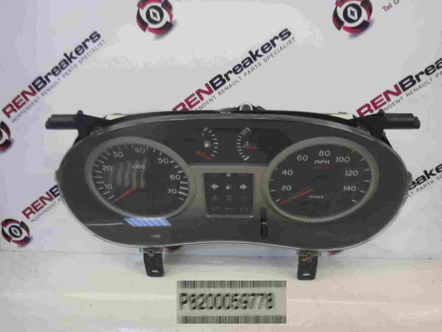 Renault Clio MK2 2001-2006 Instrument Panel Dials Clocks 107K 8200059778
