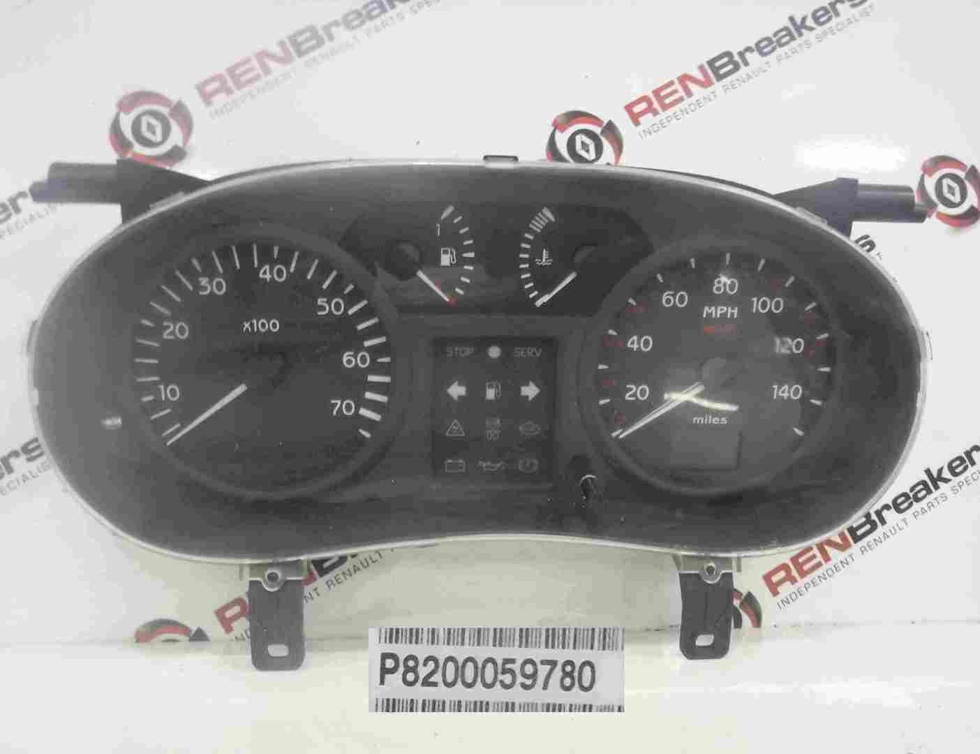 Renault Clio MK2 2001-2006 Instrument Panel Dials Clocks 34K 8200059780