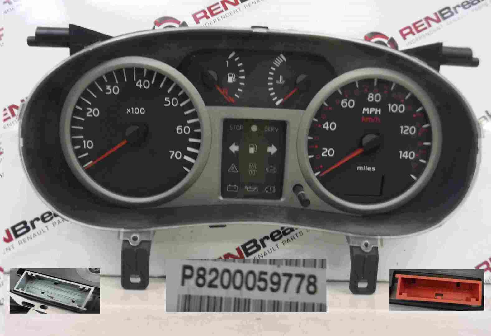 Renault Clio MK2 2001-2006 Instrument Panel Dials Gauges Clocks 143K 8200059778
