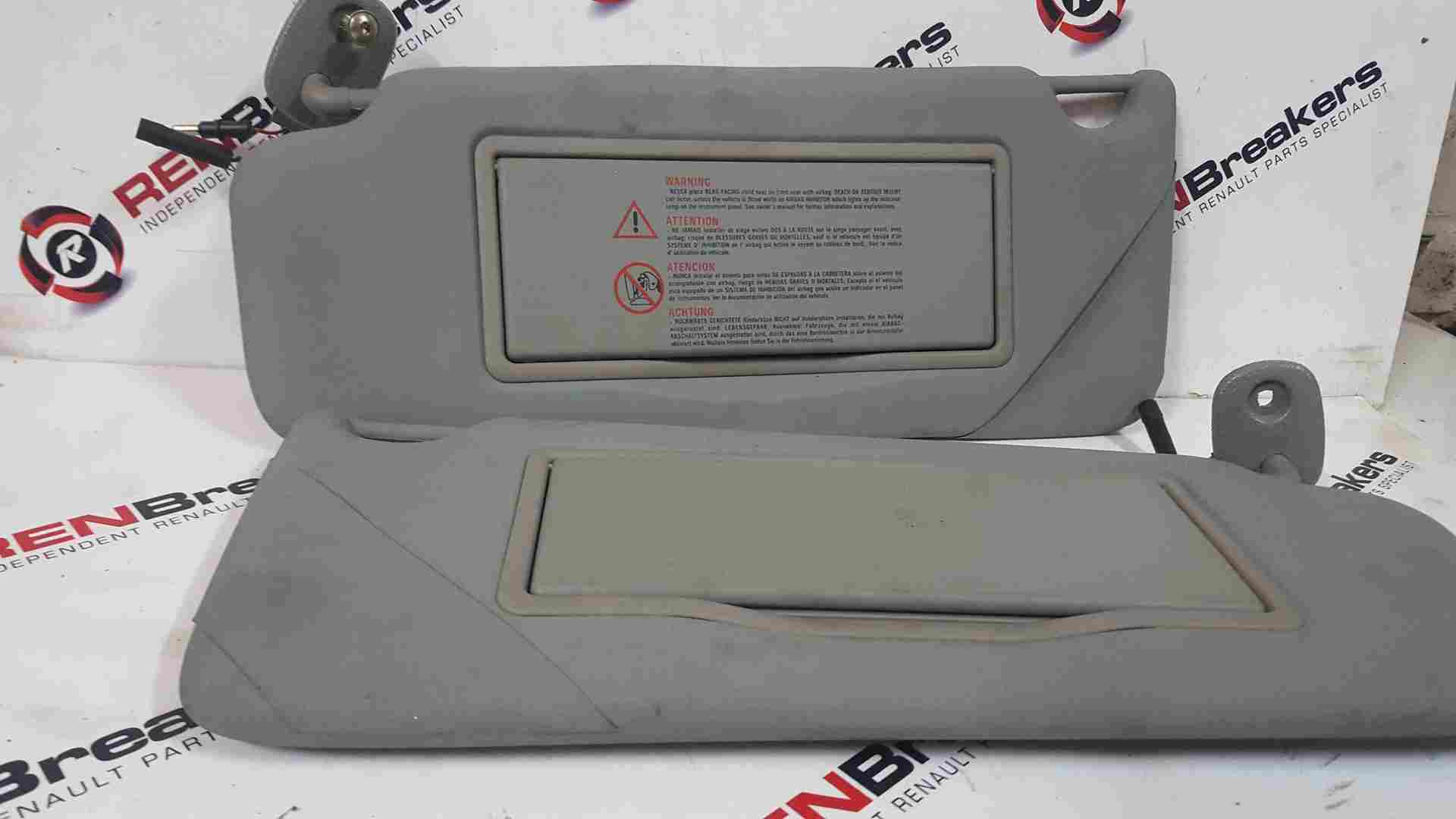 Thumb 2 Renault Clio MK2 2001-2006 Passenger Driver Ns Os SUN Visor Light Sunvisor Pair 