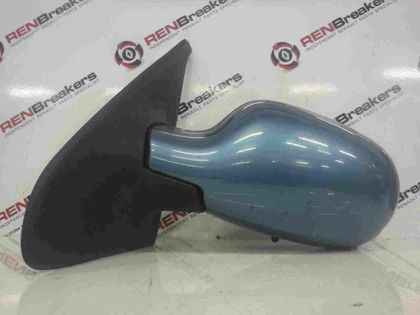 Renault Clio MK2 2001-2006 Passenger NS Wing Mirror Blue TEF47