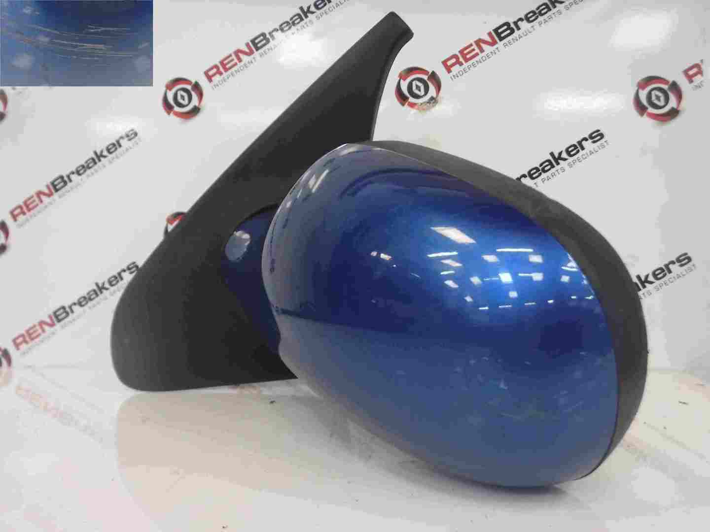 Renault Clio MK2 2001-2006 Passenger NS Wing Mirror Blue TEI45 TE145 Manual