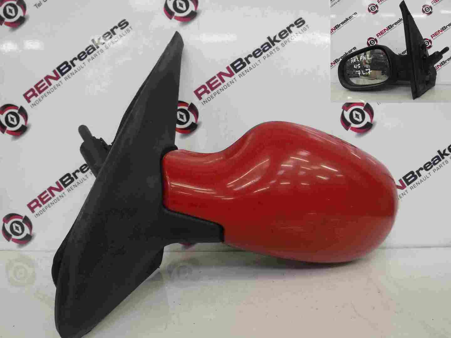 Renault Clio MK2 2001-2006 Passenger NS Wing Mirror Red 727 Manual