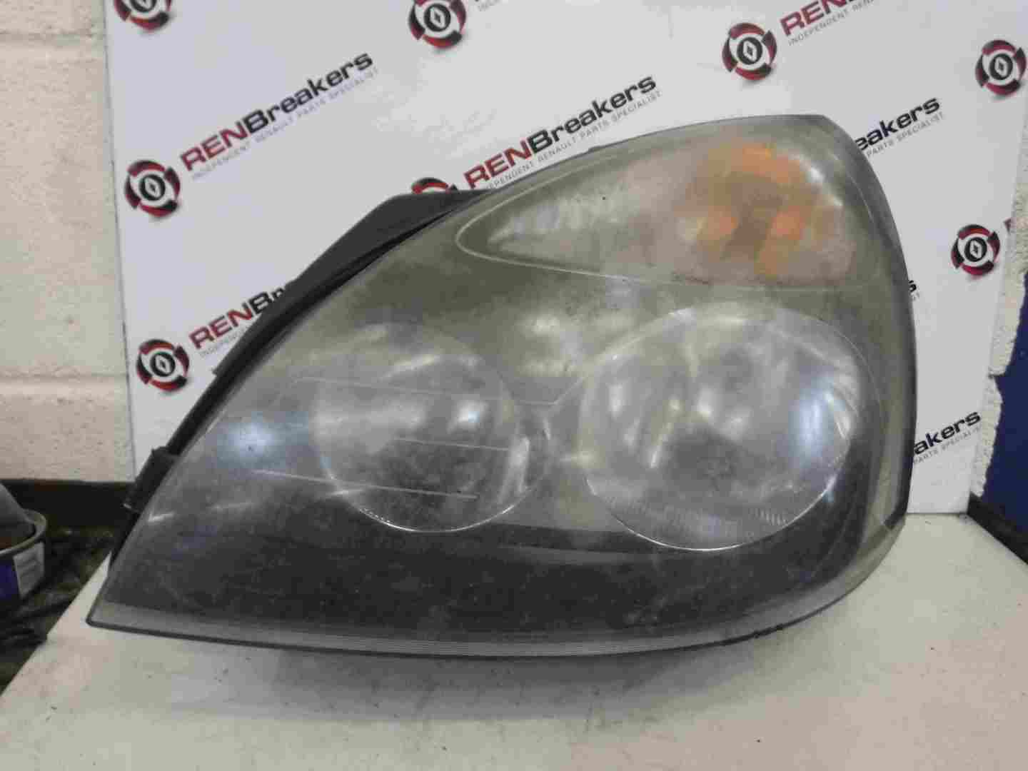 Renault Clio MK2 2001-2006 Passenger NSF Front Grey Headlight Cloudy