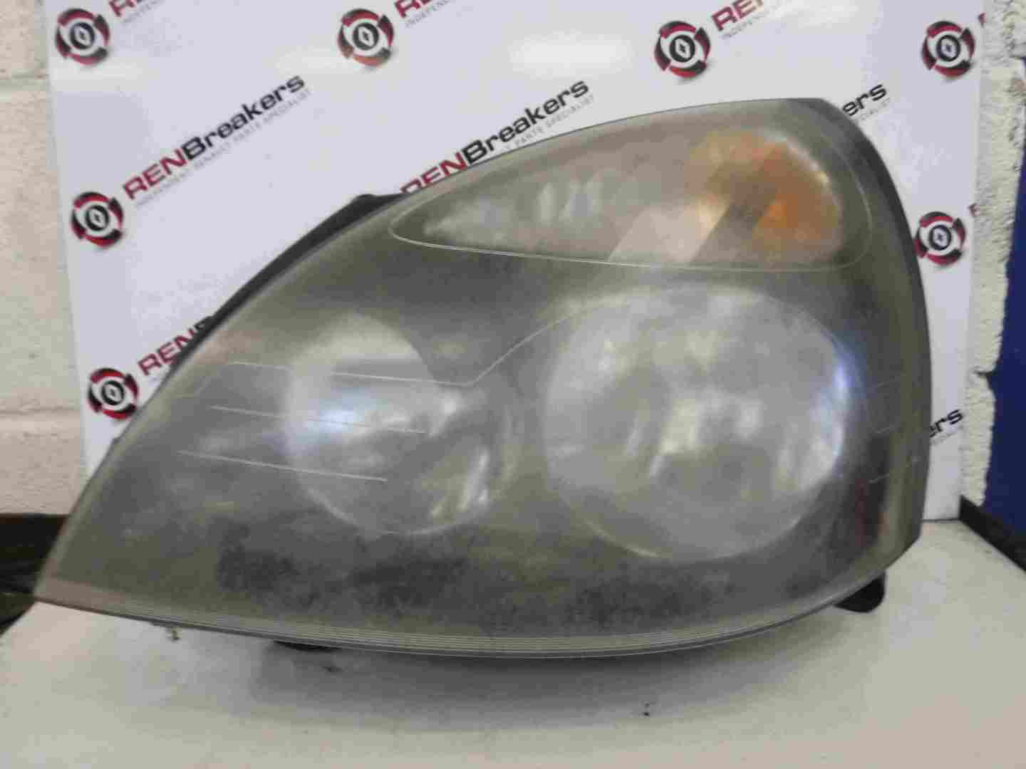 Renault Clio MK2 2001-2006 Passenger NSF Front Headlight Lens Cloudy Black