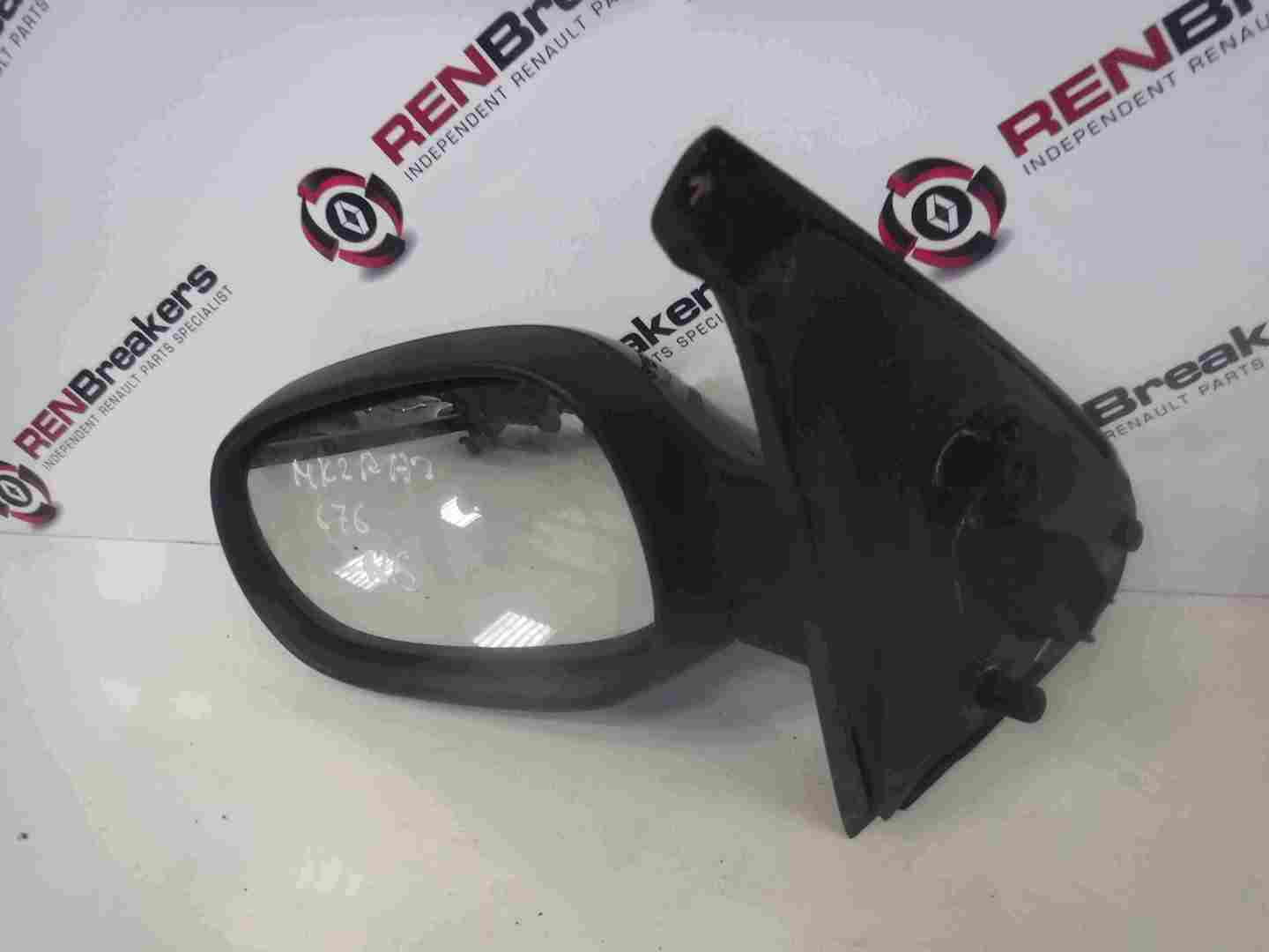 Renault Clio MK2 2001-2006 Passenger NSF Front Wing Mirror Black 676