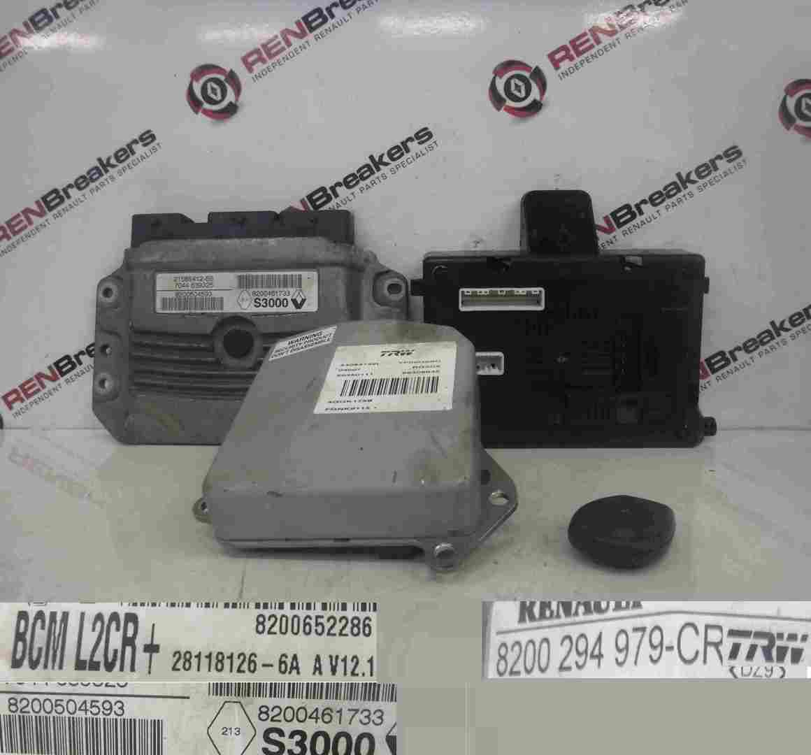 Renault Clio MK3 2005-2009 1.4 16v ECU SET UCH BCM Steering ECU   Key Fob