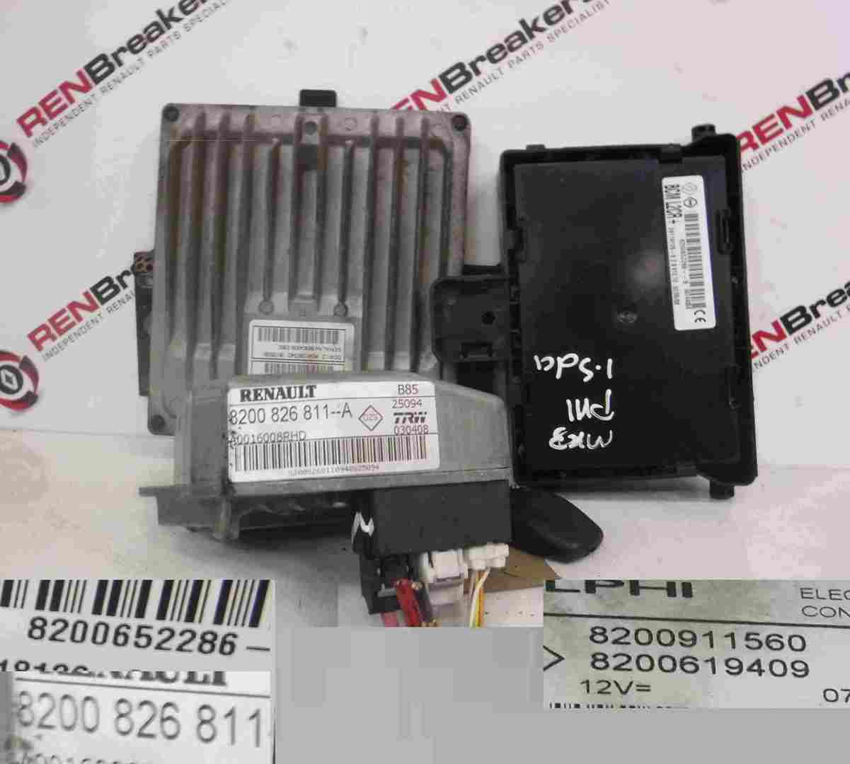 Renault Clio MK3 2005-2009 1.5 dCi ECU SET UCH BCM Steering ECU + Key Fob