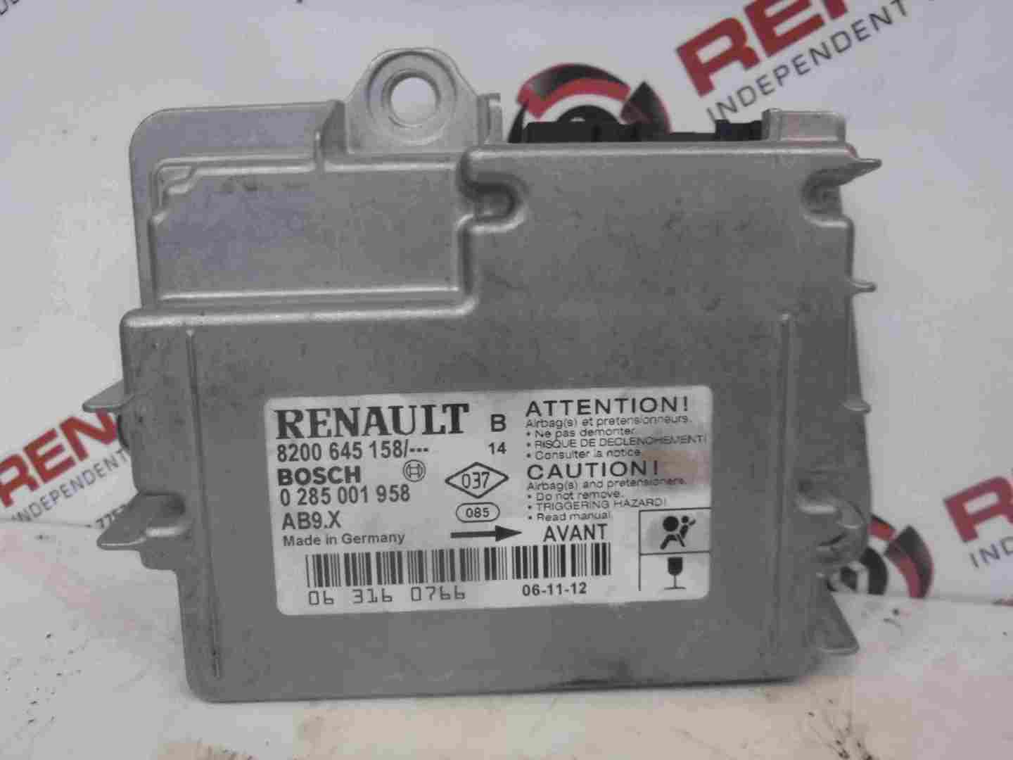 Renault Clio MK3 2005-2009 Airbag ECU Module Computer 8200645158