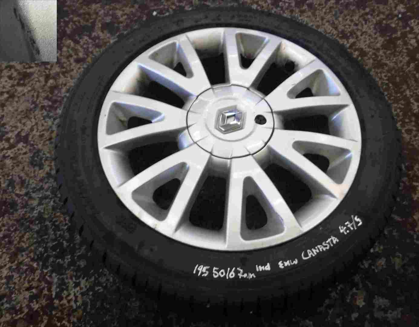 Renault Clio MK3 2005-2009 Canasta Alloy Wheel + Tyre 195 50 16 7mm Tread 5/5