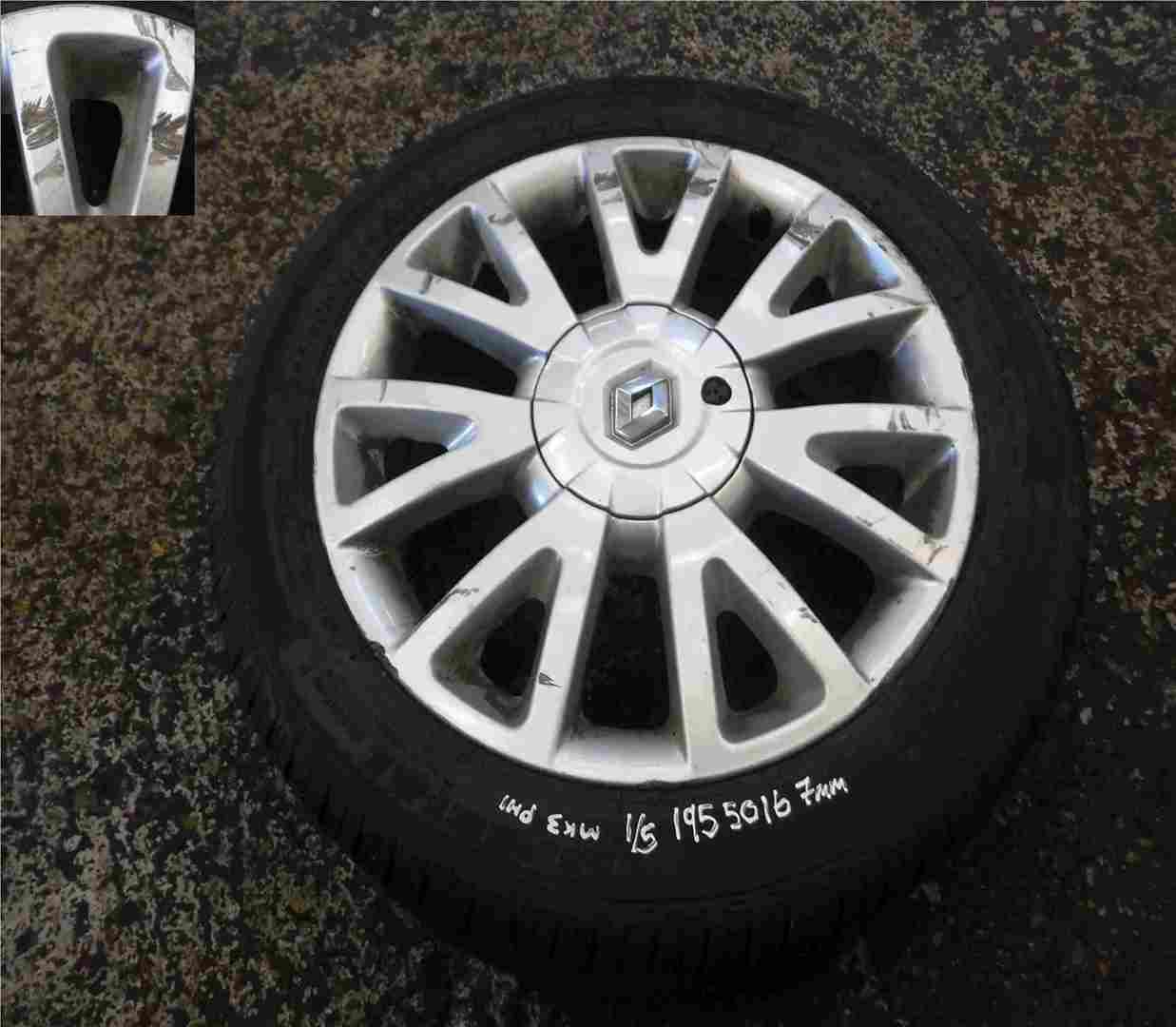 Renault Clio MK3 2005-2012 Canasta Alloy Wheel + Tyre 195 50 16 5mm Tread 4/5