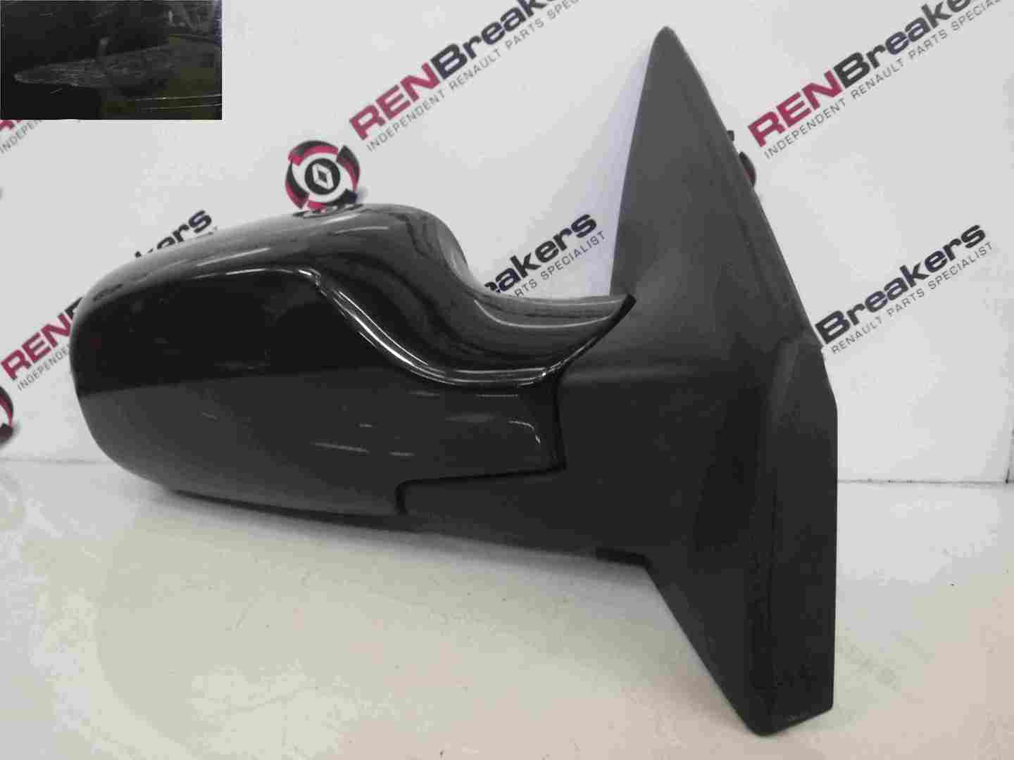 Renault Clio MK3 2005-2009 Drivers OS Wing Mirror Black 676
