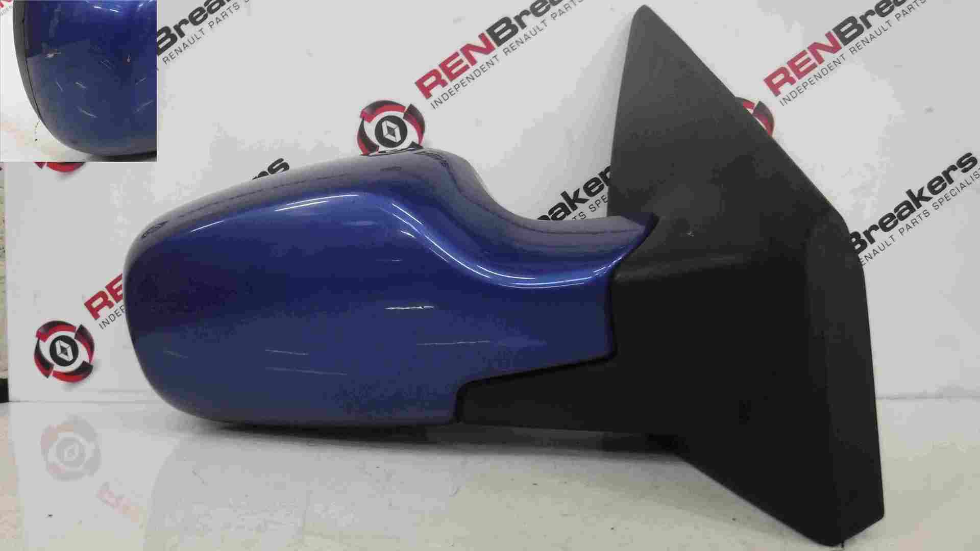 Renault Clio MK3 2005-2009 Drivers OS Wing Mirror Blue TEI45 TE145
