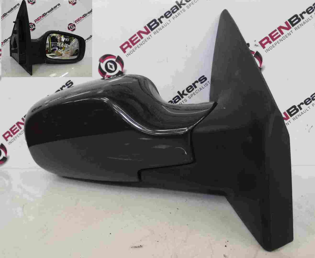 Renault Clio MK3 2005-2009 Drivers OS Wing Mirror Door Mirror Grey TEB66