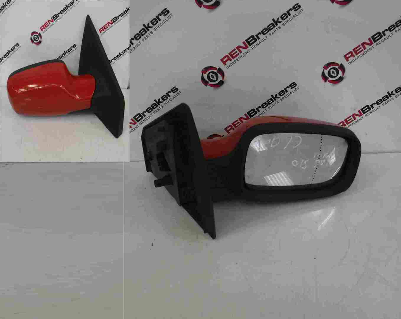 Renault Clio MK3 2005-2009 Drivers OS Wing Mirror Red TED75