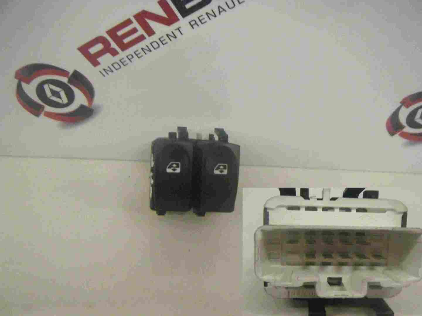 Renault Clio MK3 2005-2009 Drivers OSF Front Window Switch White Plug