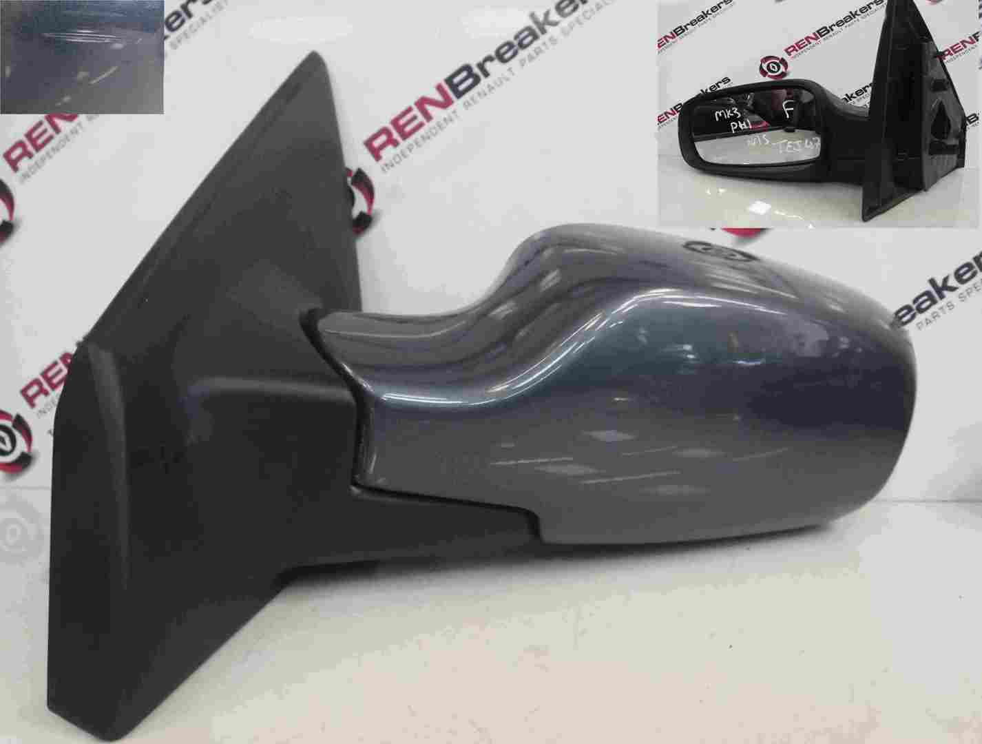 Renault Clio MK3 2005-2009 Passenger NS Wing Mirror Blue Purple TEJ47