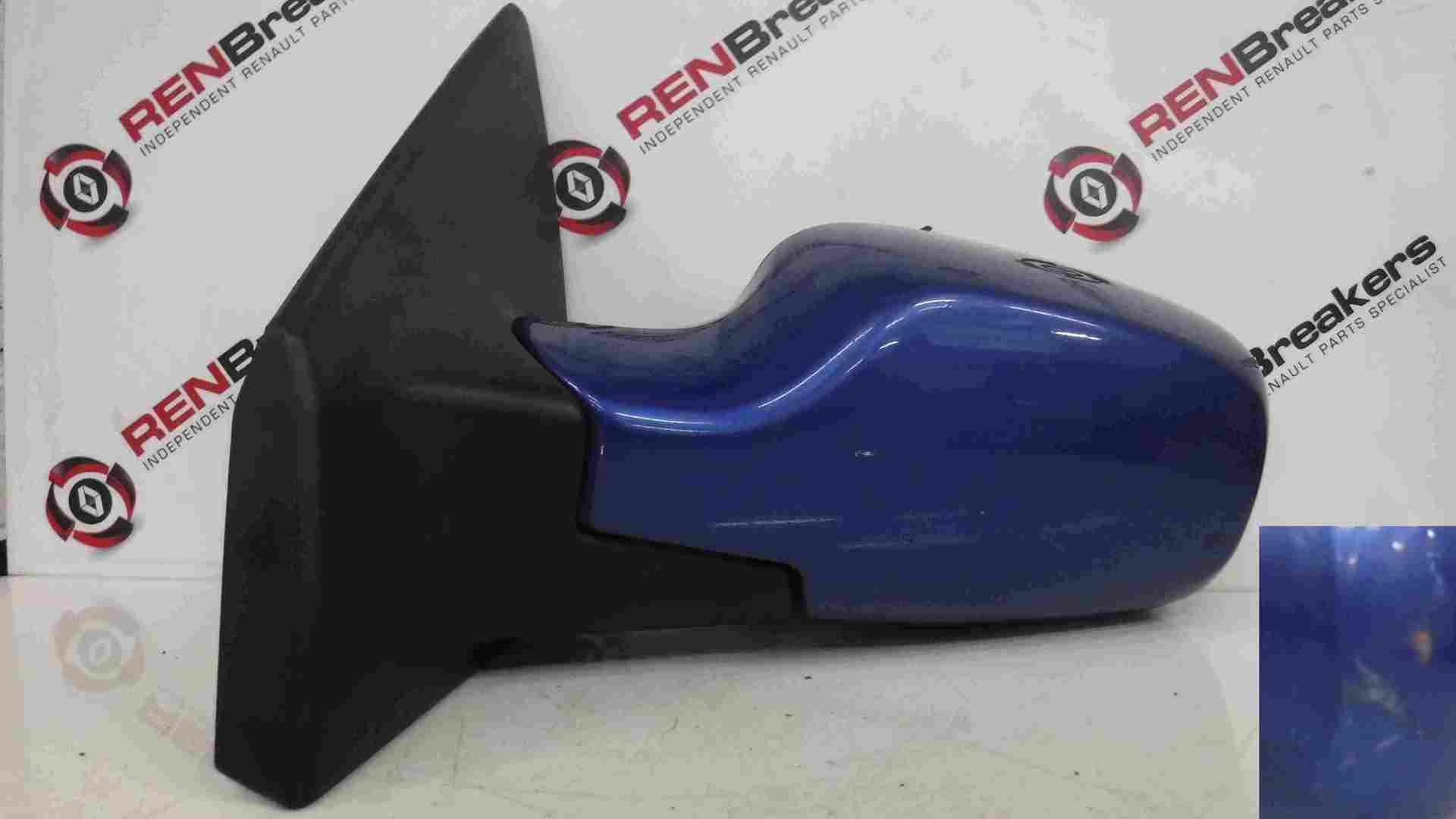 Renault Clio MK3 2005-2009 Passenger NS Wing Mirror Blue TEI45 TE145