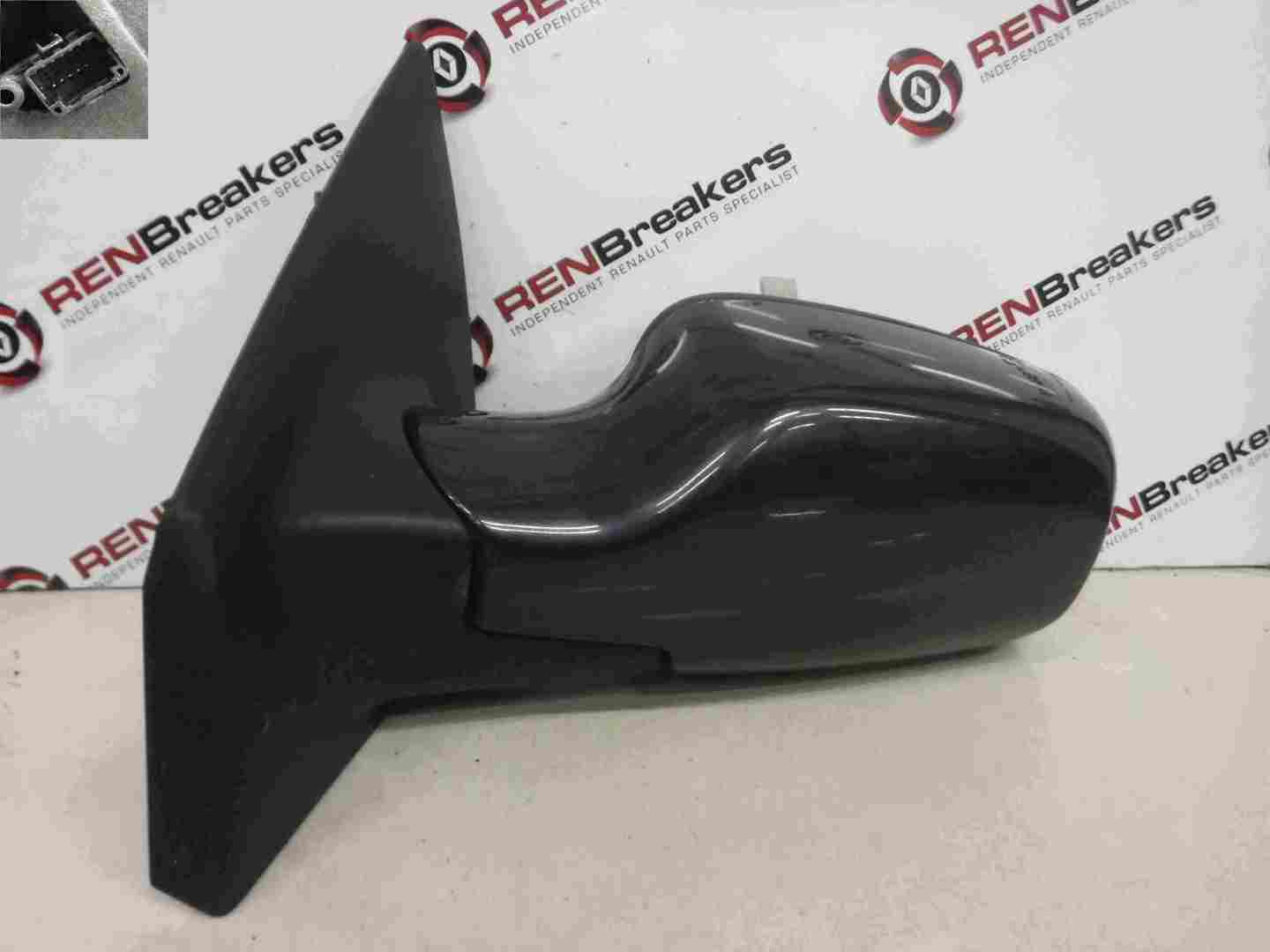 Renault Clio MK3 2005-2009 Passenger NS Wing Mirror Grey TEB66