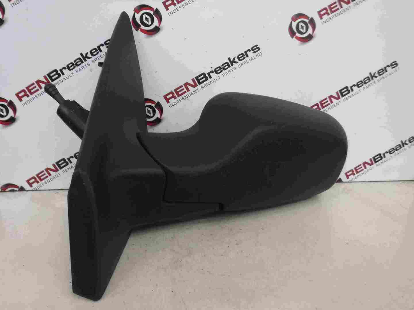 Renault Clio MK3 2005-2009 Passenger NS Wing Mirror Plain Black Manual