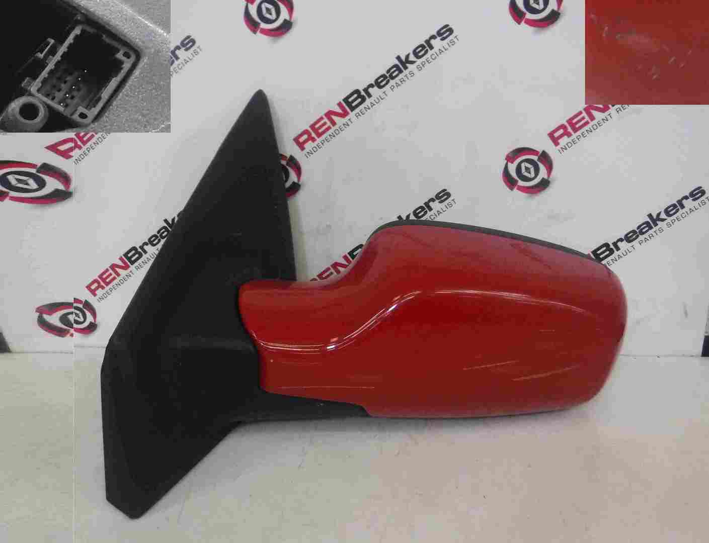 Renault Clio MK3 2005-2009 Passenger NS Wing Mirror Red 727