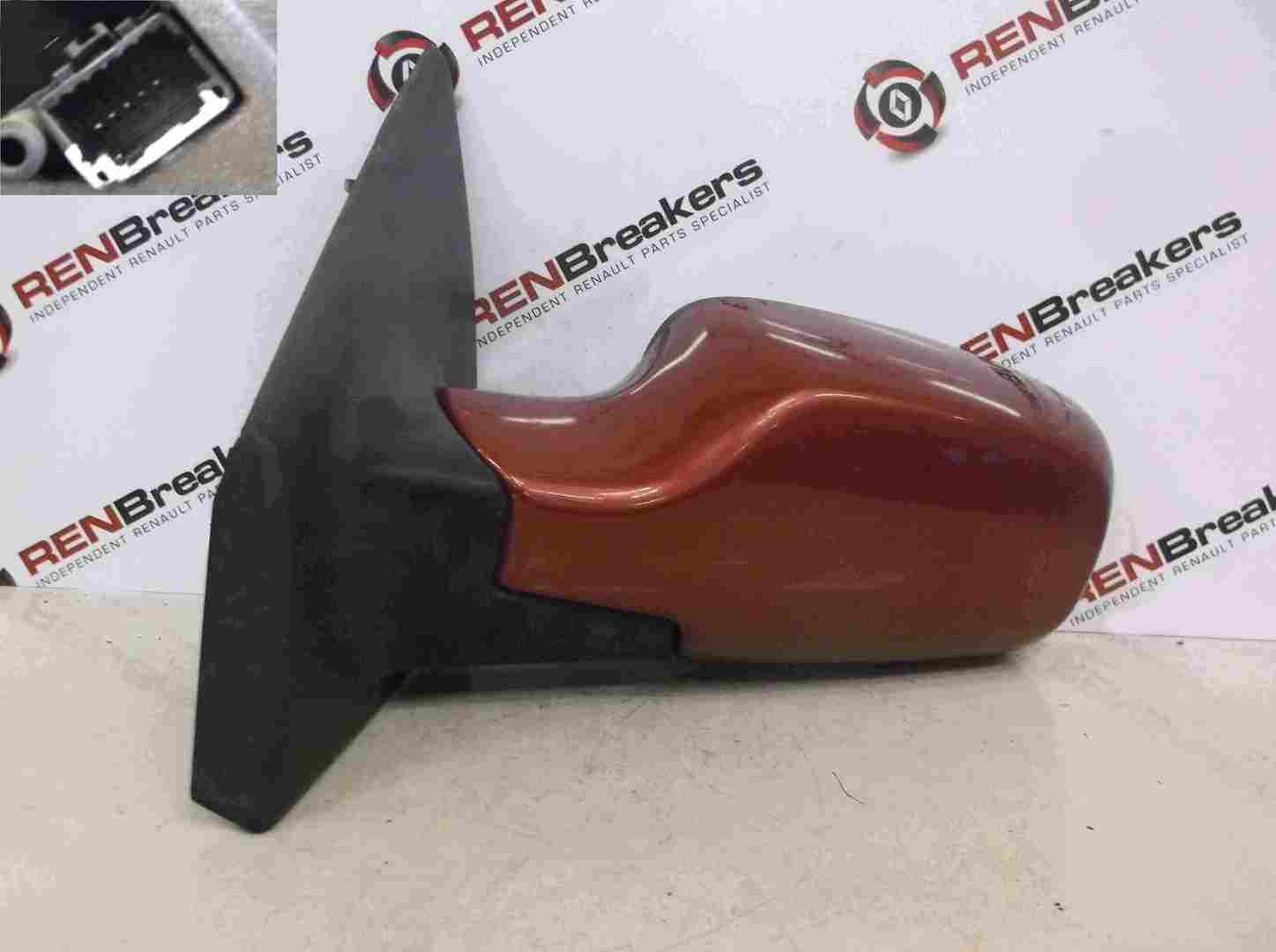 Renault Clio MK3 2005-2009 Passenger NSF Wing Mirror Red TEB76