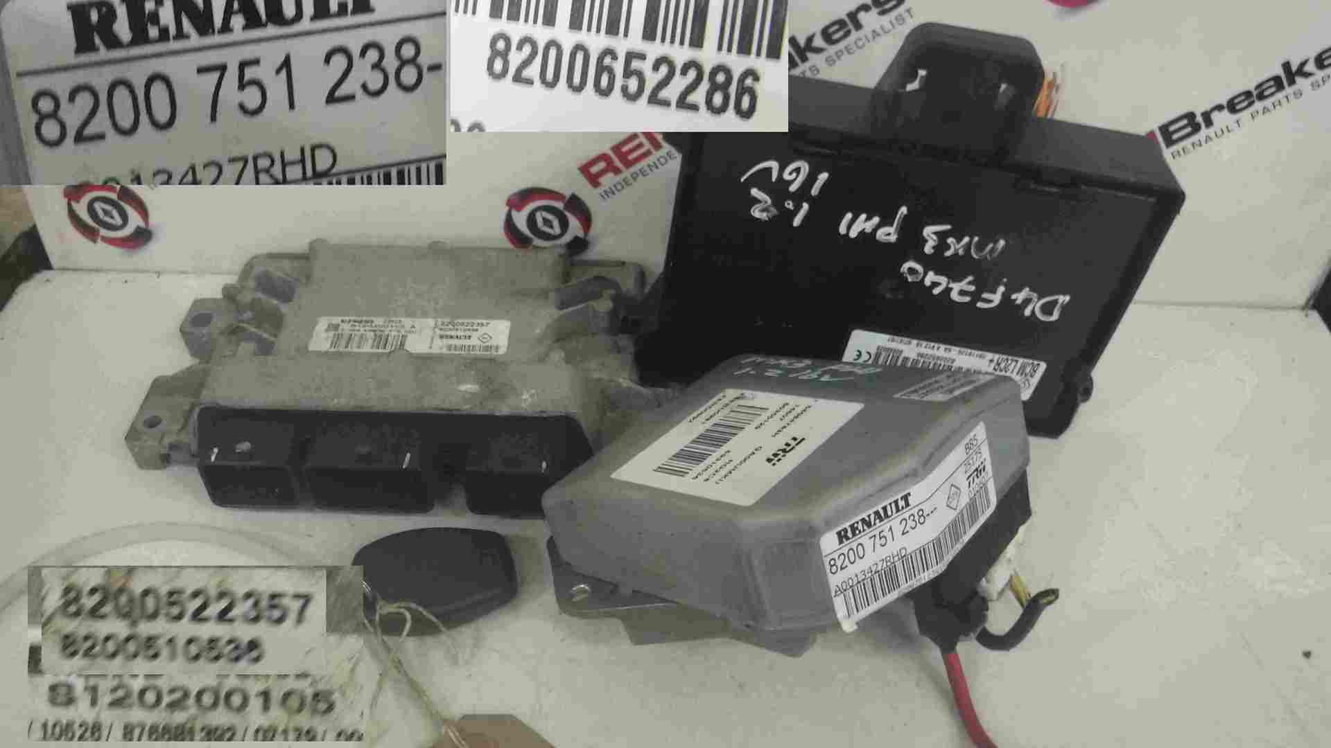 Renault Clio MK3 2005-2012 1.2 16v ECU Set UCH BCM BSI Kit Steering   Key