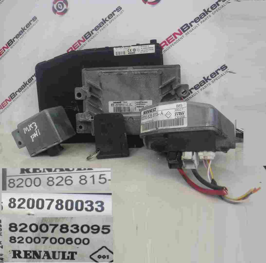 Renault Clio MK3 2005-2012 1.2 16v tCe ECU SET UCH Steering ECU BCM + Key Card