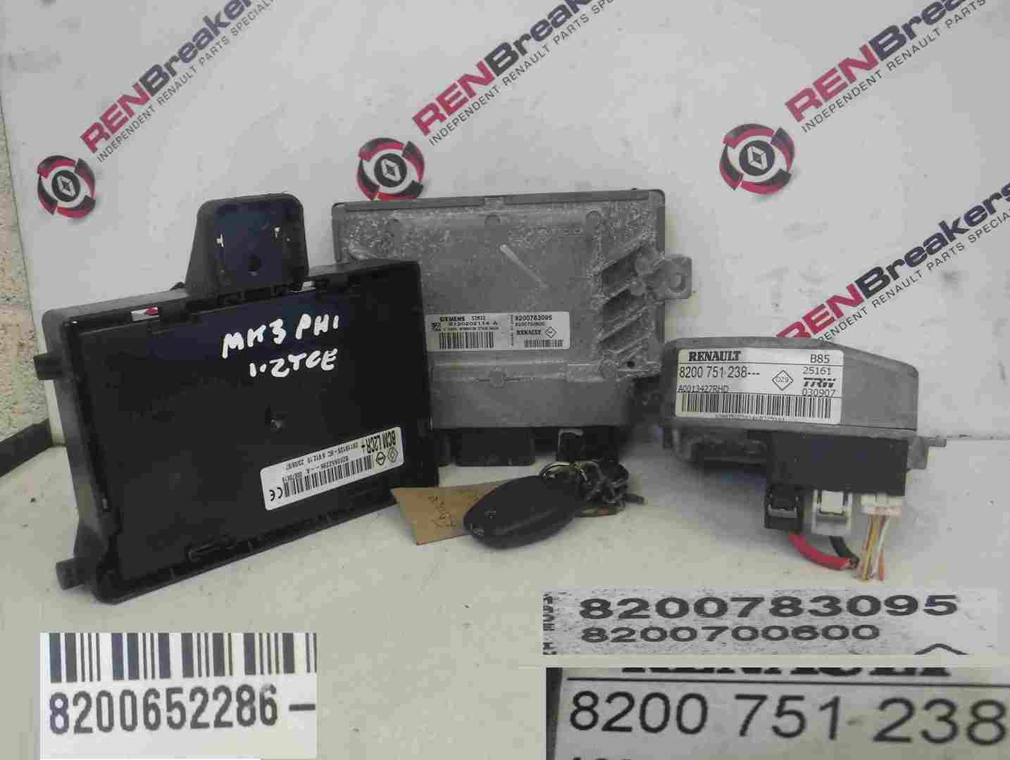 Renault Clio MK3 2005-2012 1.2 Tce Turbo ECU SET BCM Steering + Key Fob