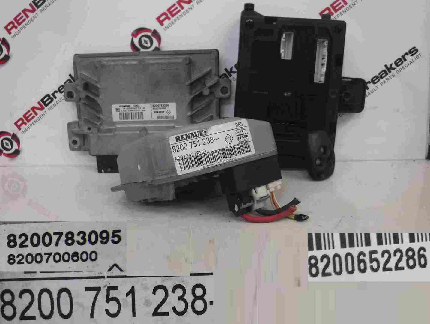 Renault Clio MK3 2005-2012 1.2 tCe Turbo ECU SET UCH BCM Steering   Key Fob