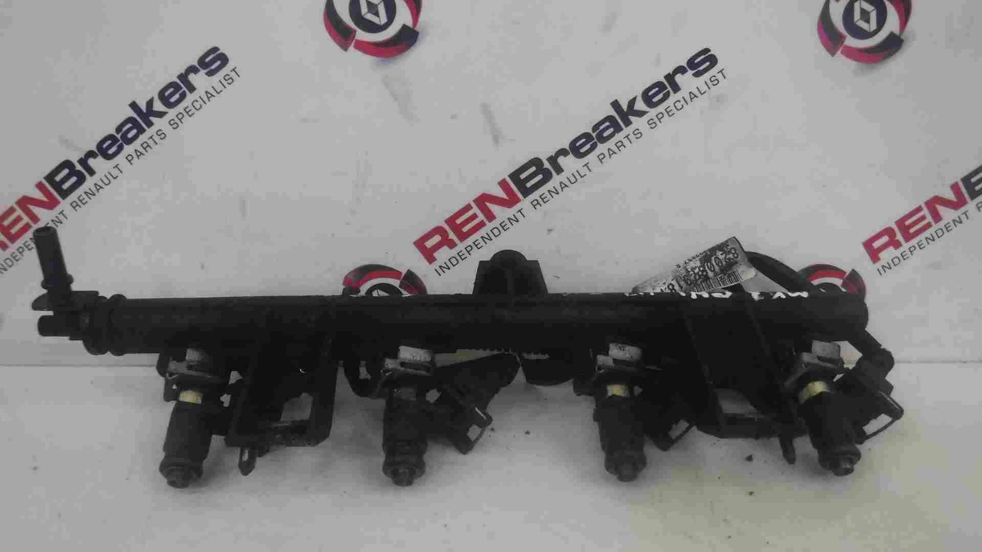 Renault Clio MK3 2005-2012 1.2 tCe Turbo Fuel Injectors X4 Set + Rail 8200579081
