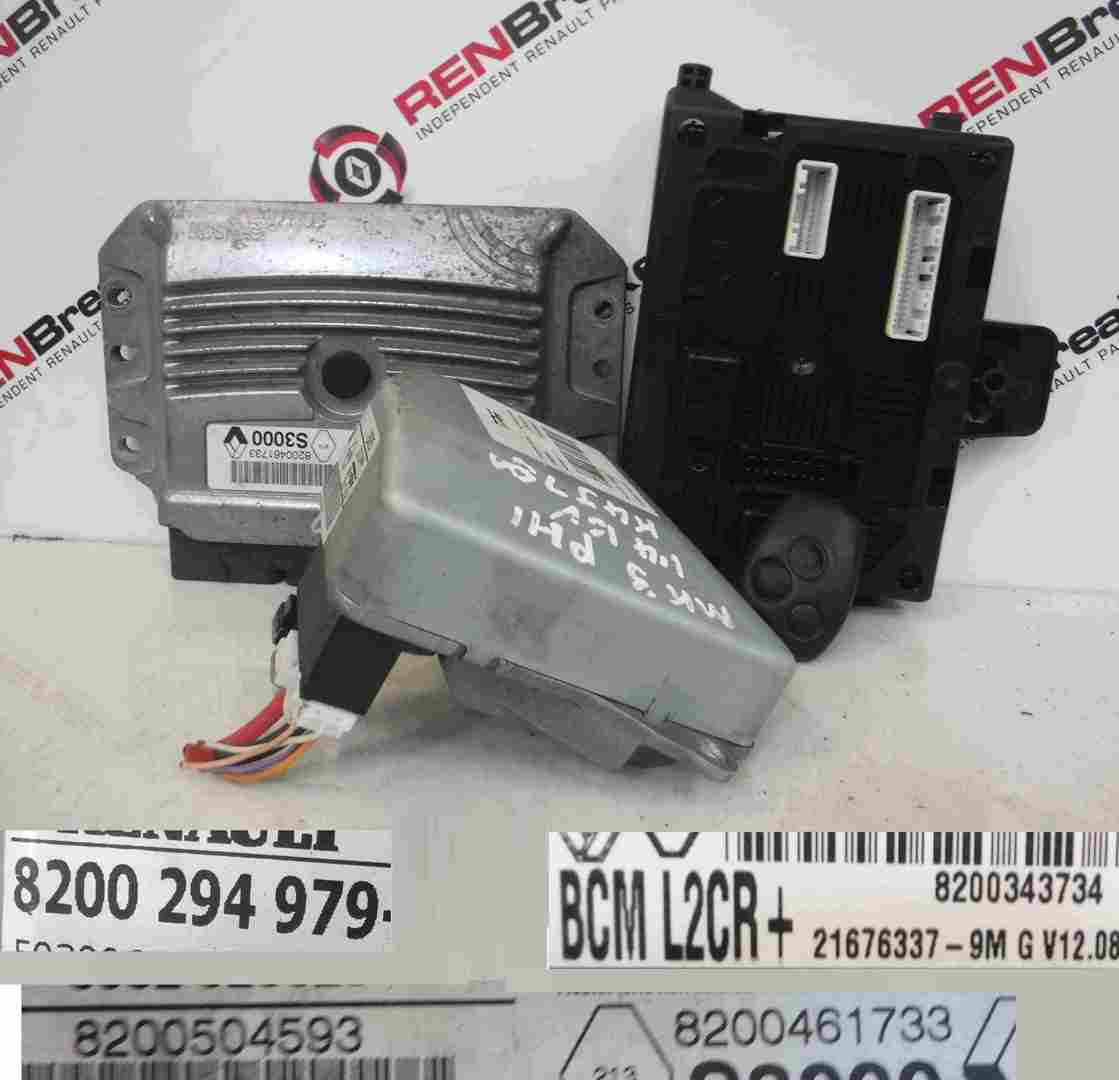 Renault Clio MK3 2005-2012 1.4 16v ECU SET UCH BCM Steering ECU + Key Fob