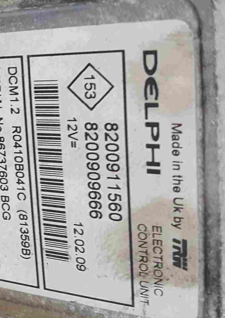 Renault Clio MK3 2005-2012 1.5 DCi ECU Set UCH BCM Steering + Key Fob 8200911560