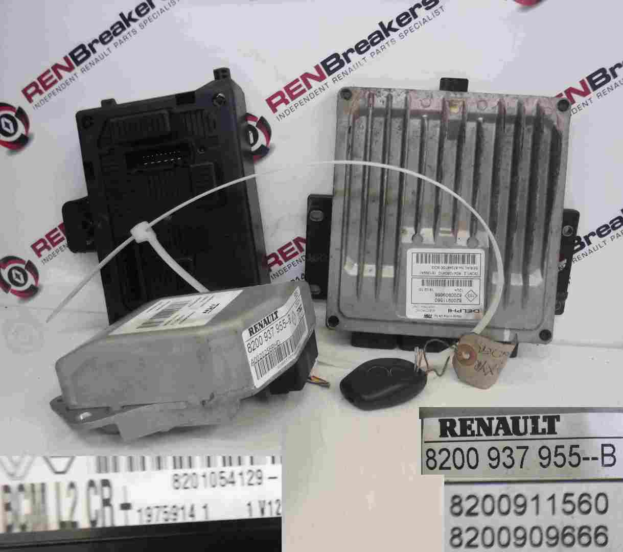 Renault Clio MK3 2005-2012 1.5 dCi ECU SET UCH BCM Steering Lock + Key Fob