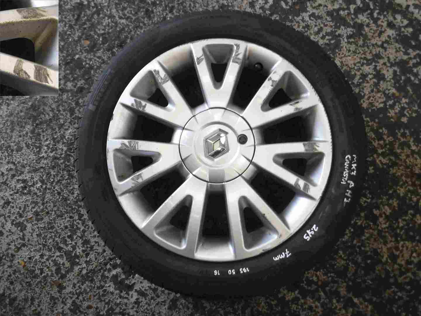 Renault Clio MK3 2005-2012 Canasta Alloy Wheel  Tyre 195 50 16 7mm 8201075834
