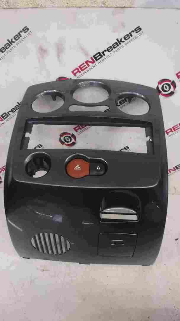 Renault Clio MK3 2005-2012 Centre Dashboard Insert Trim Gloss Grey KEY CARD TYPE