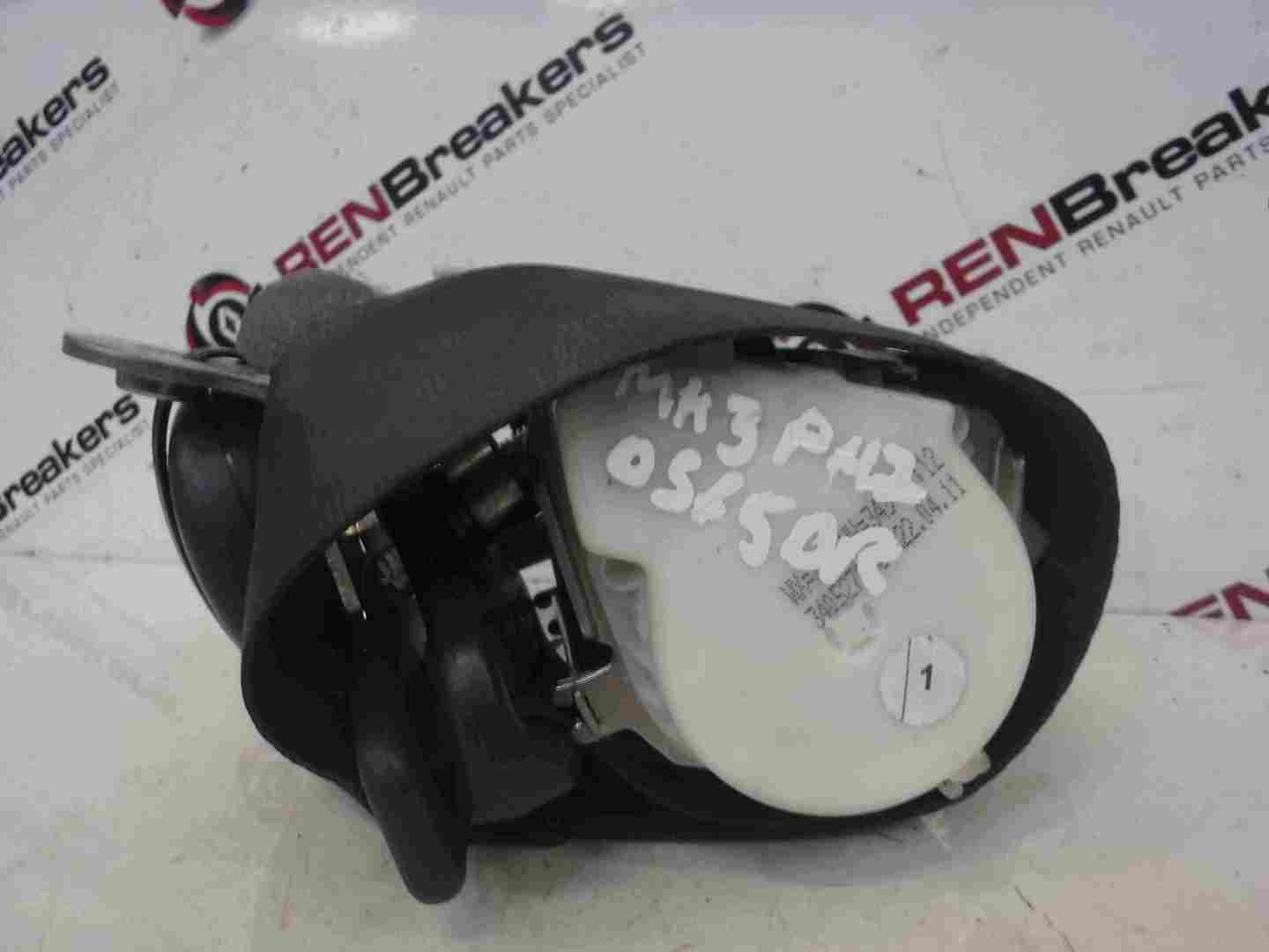 Renault Clio MK3 2005-2012 Drivers OSF Front Seat Belt 5dr Black Plug