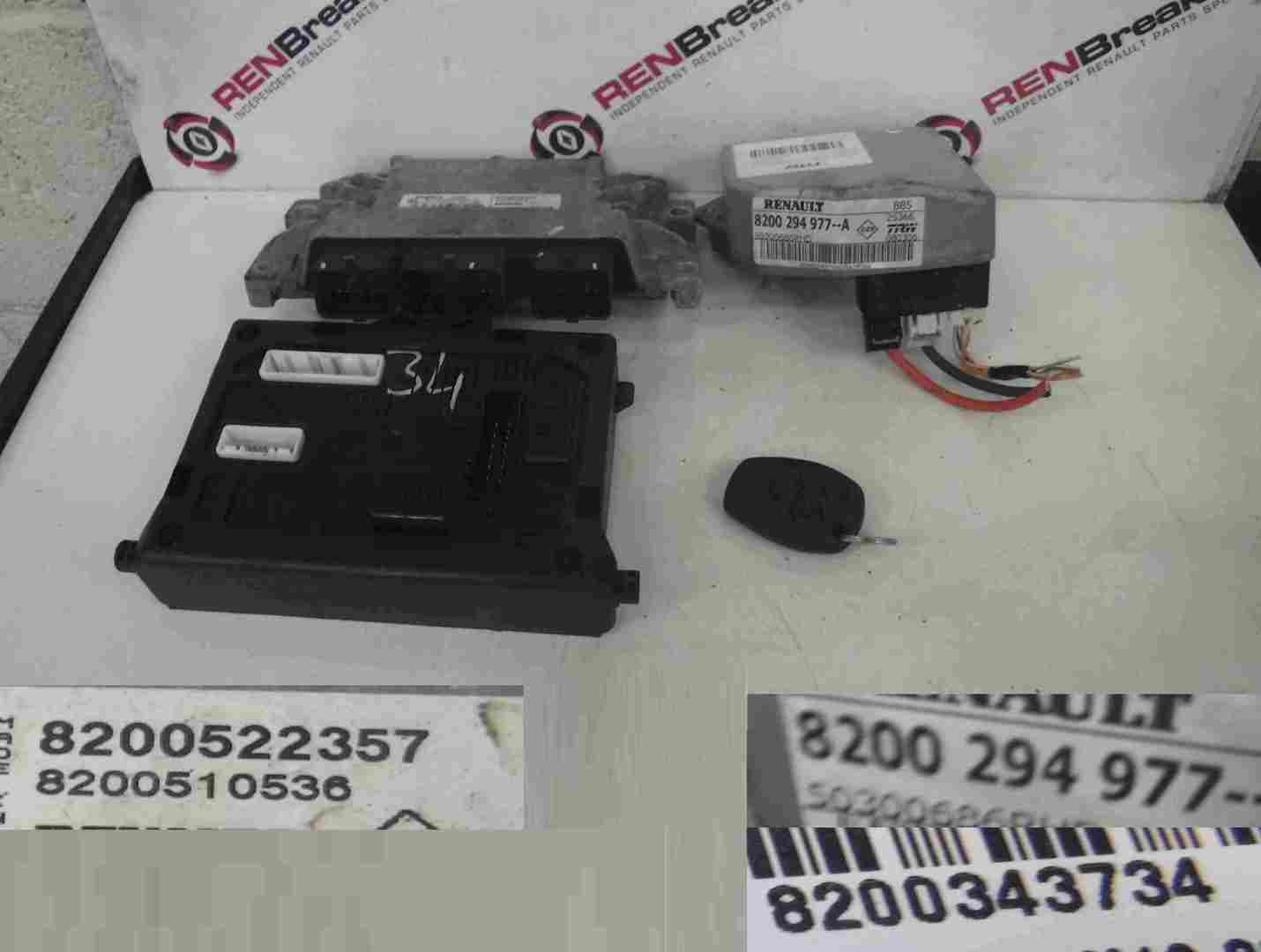 Renault Clio MK3 2005-2012 1.2 16v ECU SET UCH BCM Steering ECU   Key Fob