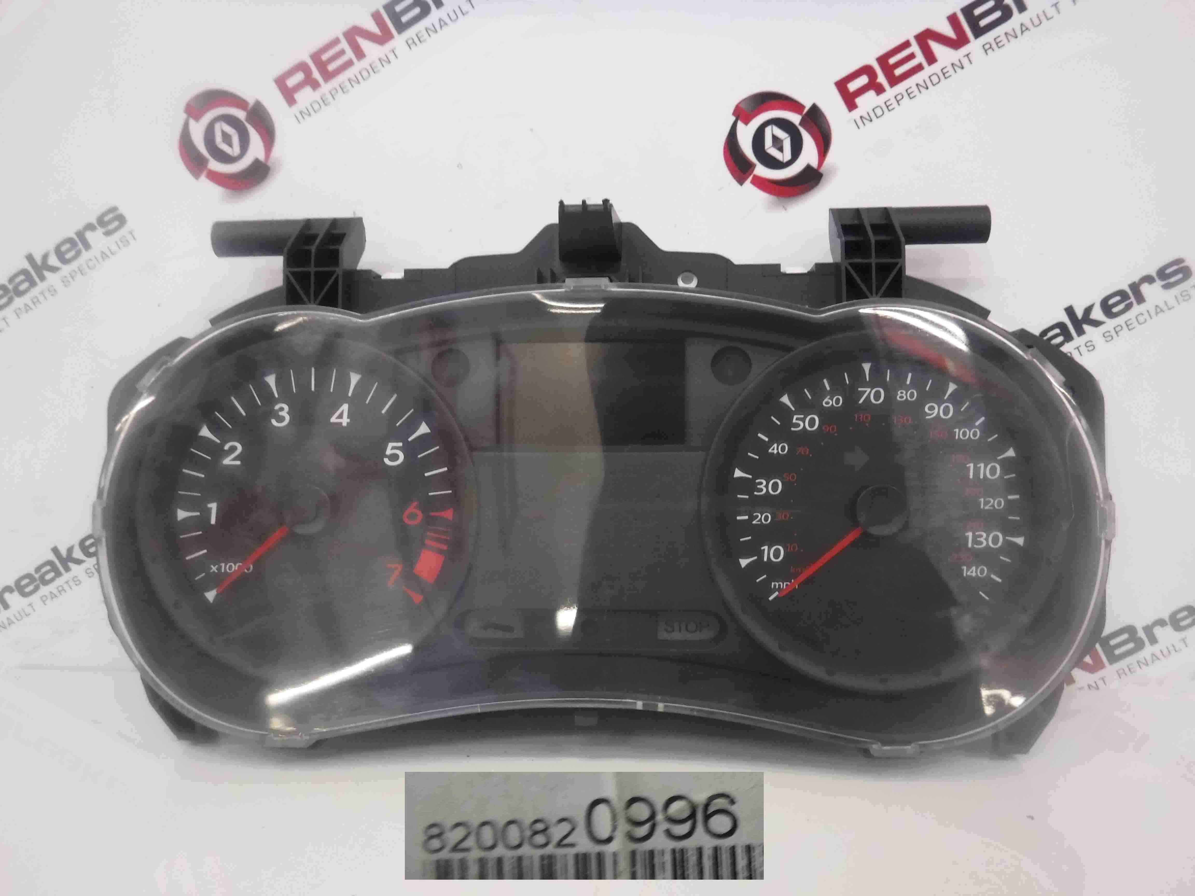 Renault Clio MK3 2005-2012 Instrument Panel Dials Clocks 142K 8200820996