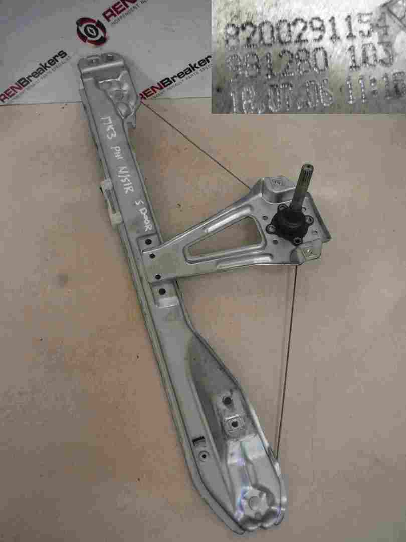 Renault Clio MK3 2005-2012 Passenger NSR Rear Door Window Regulator Manual