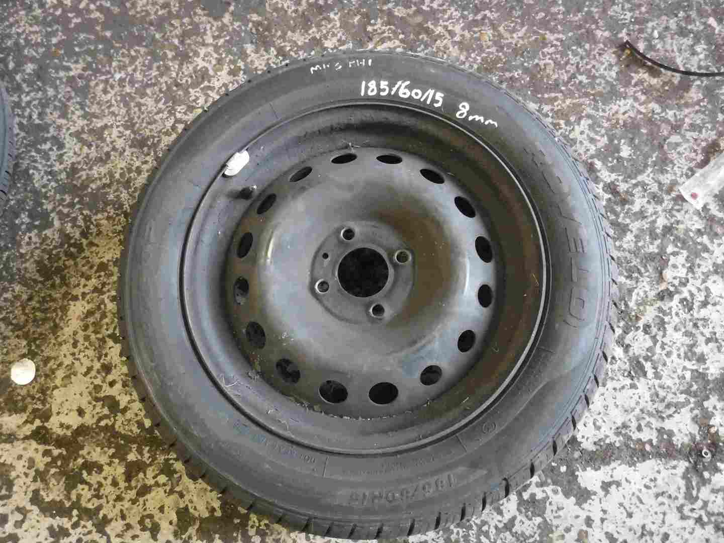 Renault Clio MK3 2005-2012 Steel Wheel Rim + Tyre 185 60 15 8mm